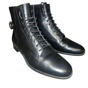 TODS Women's Black Leather Ankle Boots Size 36.5